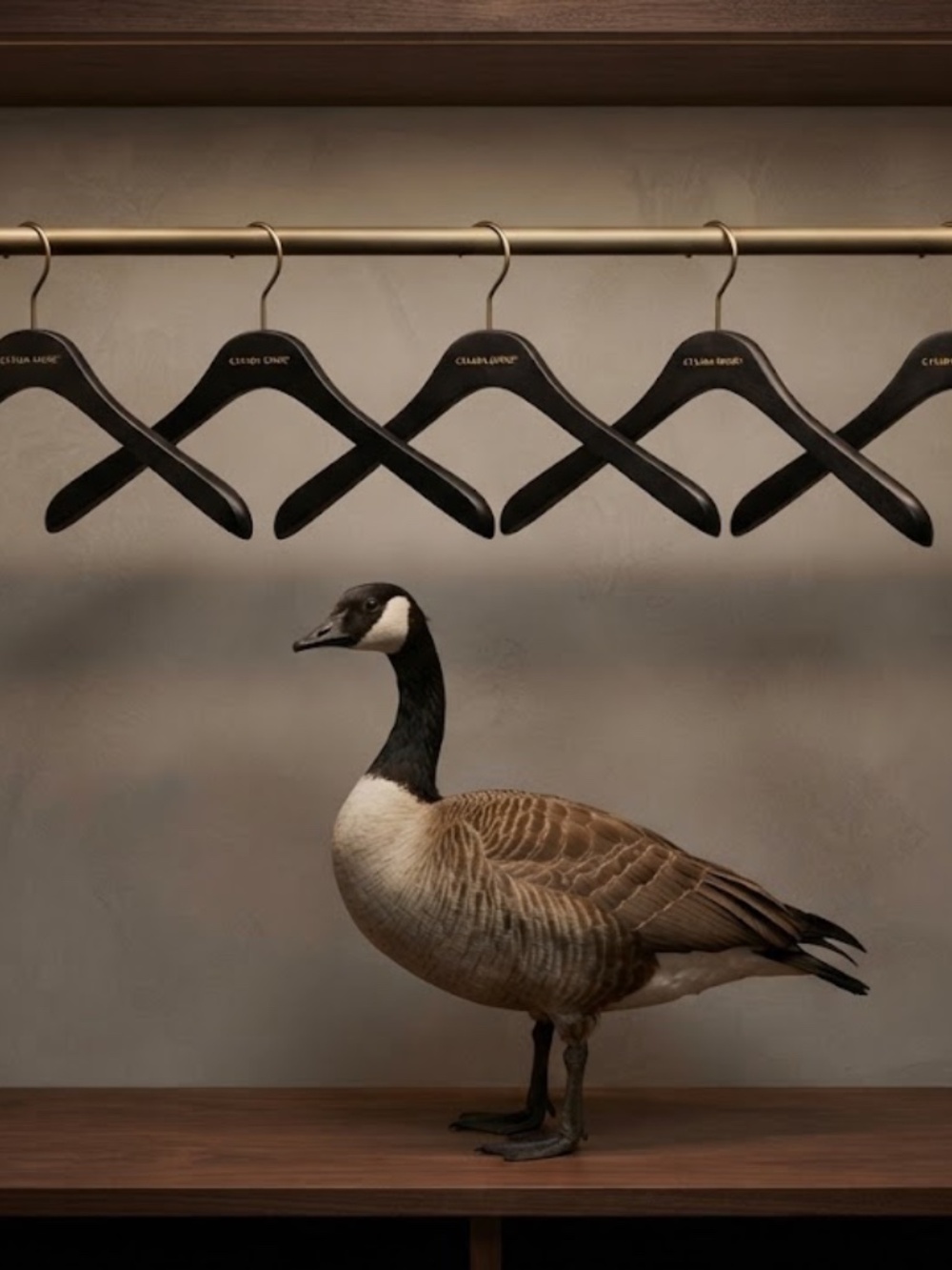 5 Authentic Canada Goose 19 Inch Wood Hangers